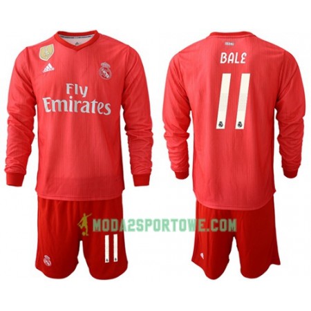 Koszulka Real Madryt Bale 11 Dziecięcy Trzeci Stroje Piłkarskie 2018/19 Długi Rękaw